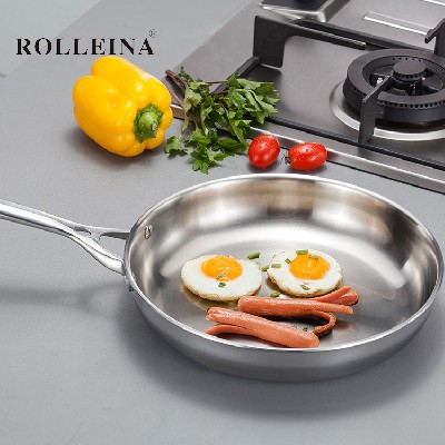 Classic good quality cheaper price non-stick triply stainless steel frying pan
