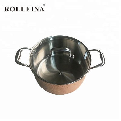 Premium Stew Pot Induction Bottom Tri-ply Copper Kitchen Cooking Pasta Pot Casserole