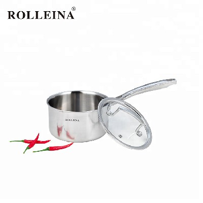 New Design Kitchen 3 Ply Stainless Steel Sauce Pan With Cover